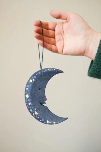Small Midnight Man on the Moon board decoration by East End Press