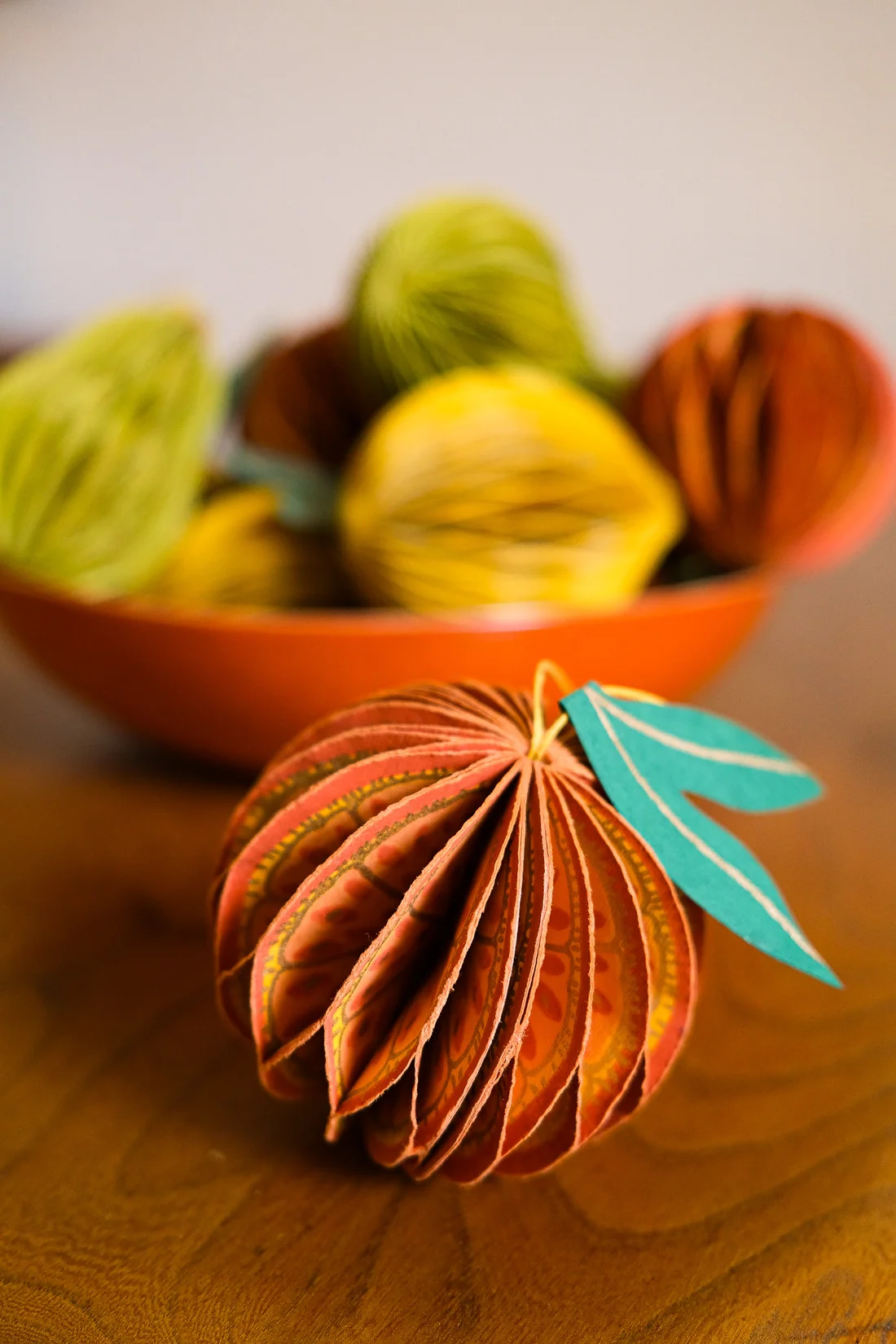 Orange Honeycomb ornament by East End Press - Image 3