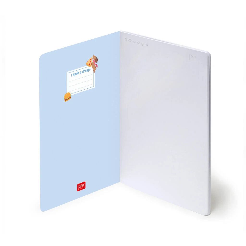 Legami - A5 Blank Notebook with Illustrated Hard Cover - Dog - Image 3