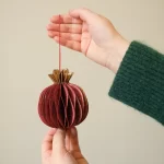 Pomegranate Honeycomb ornament by east End Press