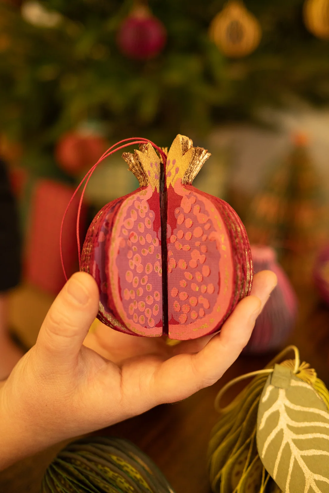 Pomegranate Honeycomb ornament by east End Press - Image 5