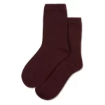 Chalk - Cosy Cashmere Short Socks - Merlot