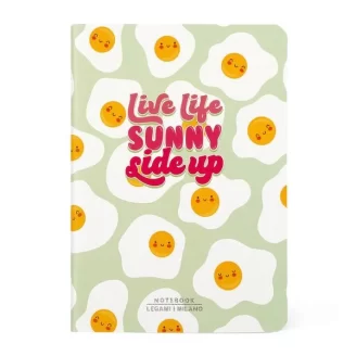 Legami - A5 Lined Notebook with Illustrated Hard Cover - Sunny Side up