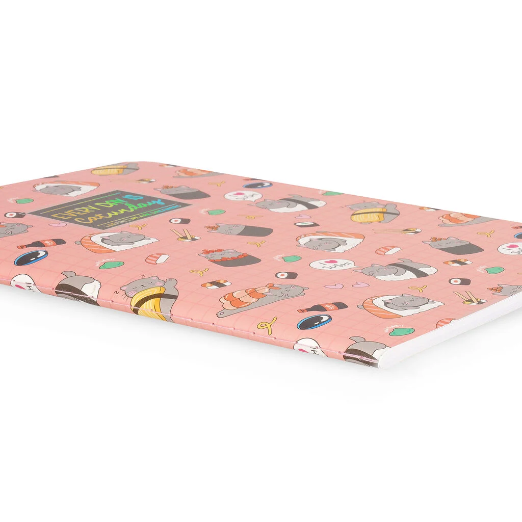 Legami - A5 Lined Notebook with Illustrated Hard Cover - Sushi Cat - Image 3