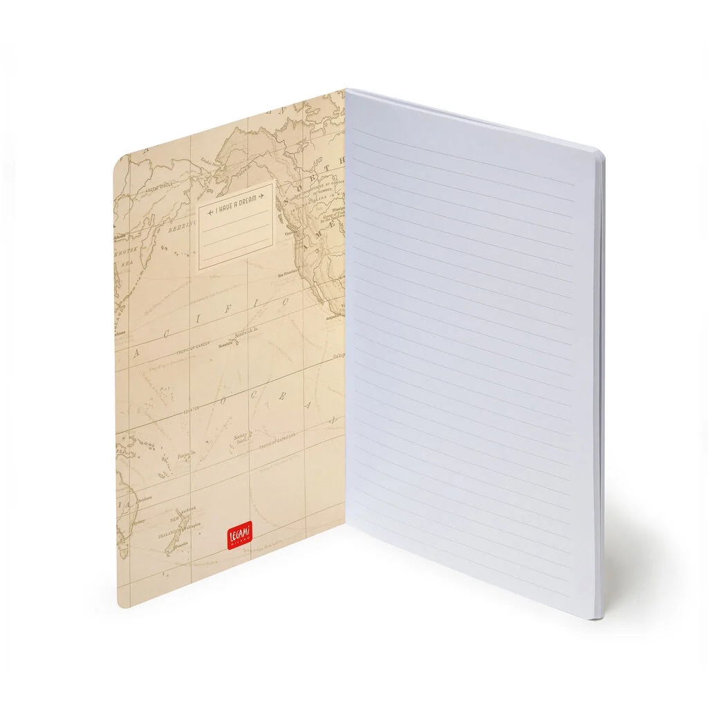 Legami - A5 Blank Notebook with Illustrated Hard Cover - Travel Map - Image 2
