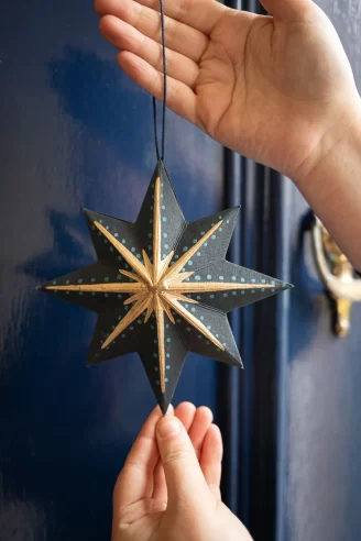 Twinkling Star board ornament by East End Press